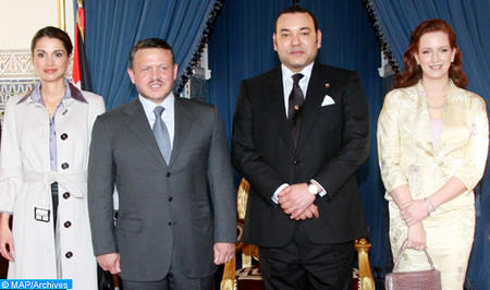 SM le Roi Abdallah II et la Reine Rania de Jordanie en visite de travail officielle au Maroc du 10 au 12 mars