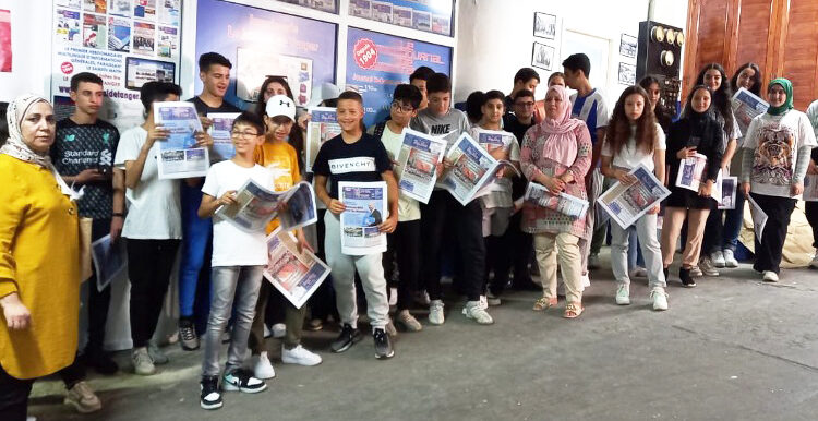 Des élèves du Groupe scolaire « Nilufer » en visite au Journal de Tanger