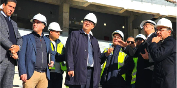 GRAND STADE : LE WALI INSPECTE LES TRAVAUX
